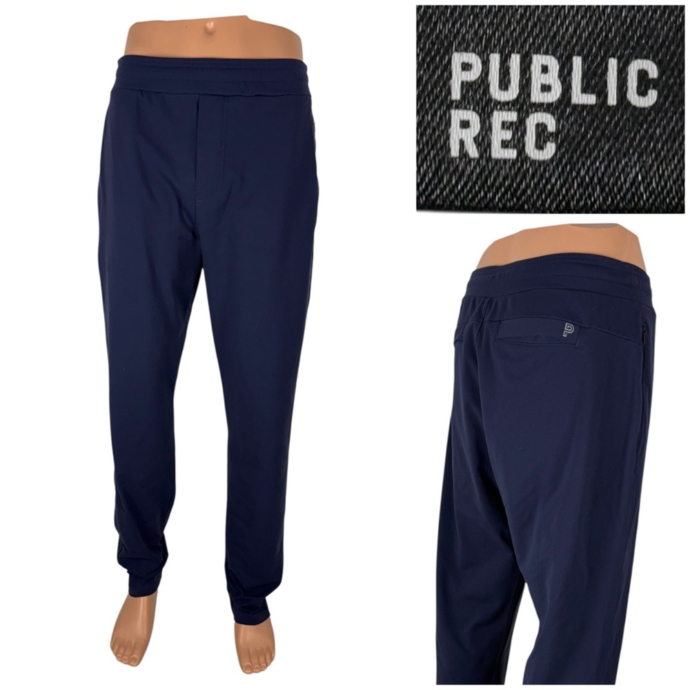 Public Rec Mens 34 X 34 Pants Joggers Blue 34x33(actual) Nylon Stretch Casual